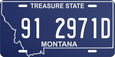 MT license plate 912971D