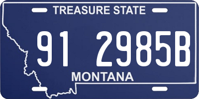 MT license plate 912985B