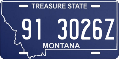 MT license plate 913026Z