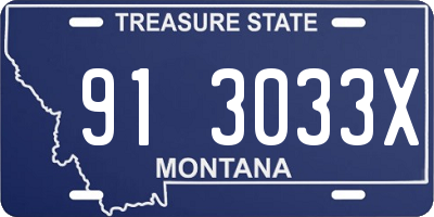 MT license plate 913033X