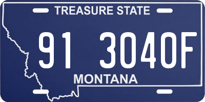 MT license plate 913040F