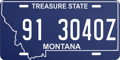 MT license plate 913040Z