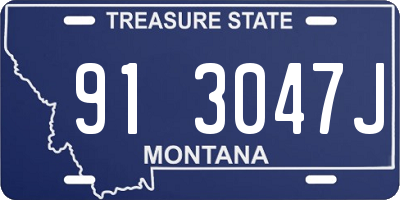 MT license plate 913047J