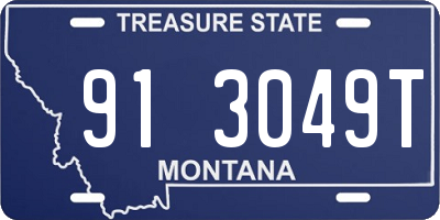 MT license plate 913049T
