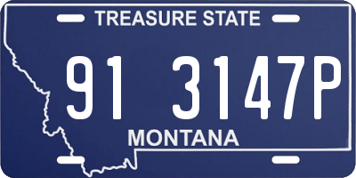 MT license plate 913147P