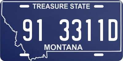 MT license plate 913311D
