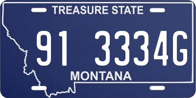 MT license plate 913334G
