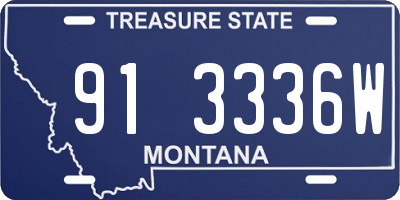 MT license plate 913336W