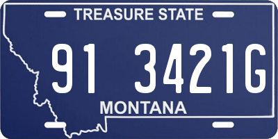 MT license plate 913421G
