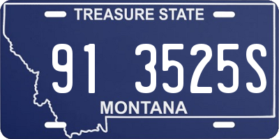 MT license plate 913525S