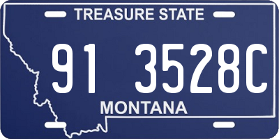 MT license plate 913528C