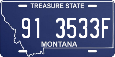 MT license plate 913533F