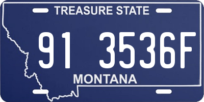 MT license plate 913536F