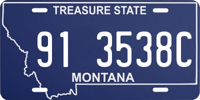 MT license plate 913538C