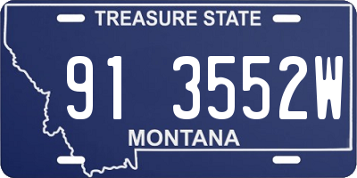 MT license plate 913552W