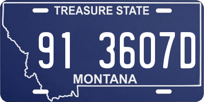 MT license plate 913607D