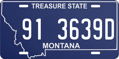 MT license plate 913639D
