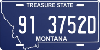 MT license plate 913752D