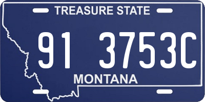 MT license plate 913753C