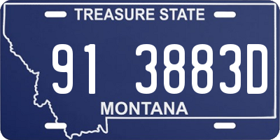 MT license plate 913883D