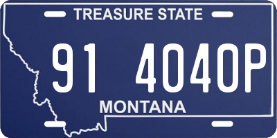 MT license plate 914040P