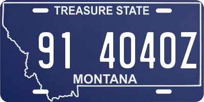 MT license plate 914040Z