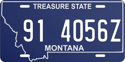 MT license plate 914056Z
