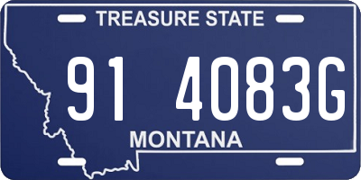 MT license plate 914083G
