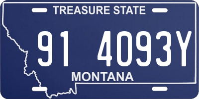 MT license plate 914093Y