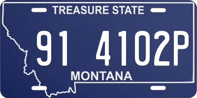 MT license plate 914102P