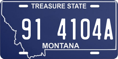 MT license plate 914104A