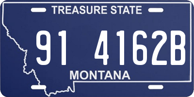MT license plate 914162B