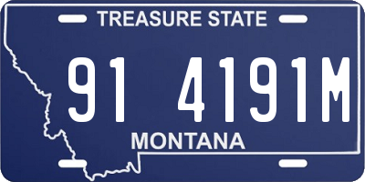 MT license plate 914191M