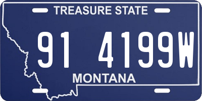 MT license plate 914199W