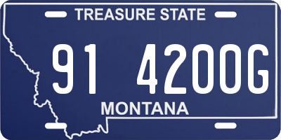 MT license plate 914200G