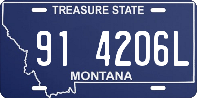 MT license plate 914206L