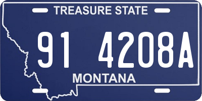 MT license plate 914208A