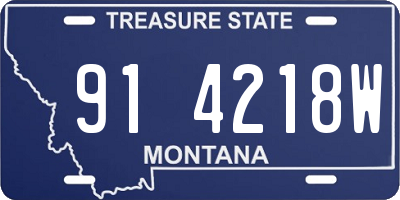 MT license plate 914218W