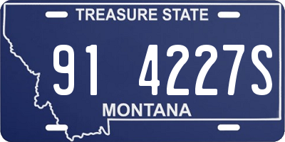 MT license plate 914227S