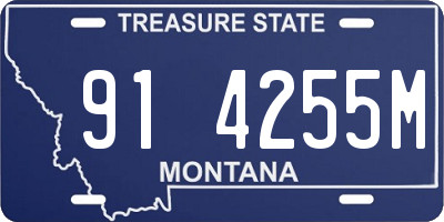 MT license plate 914255M