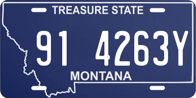MT license plate 914263Y