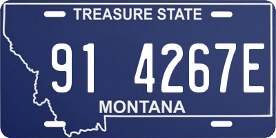 MT license plate 914267E