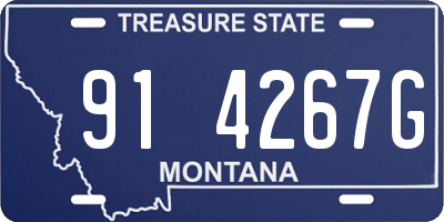 MT license plate 914267G