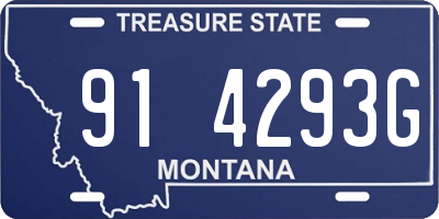 MT license plate 914293G