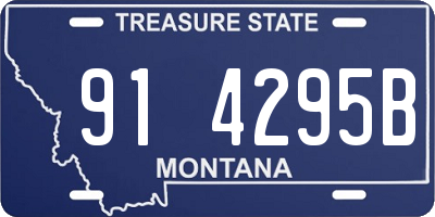 MT license plate 914295B