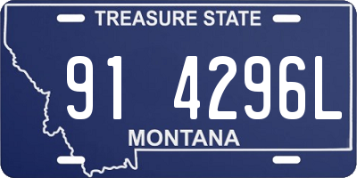 MT license plate 914296L
