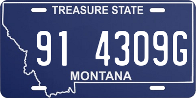 MT license plate 914309G