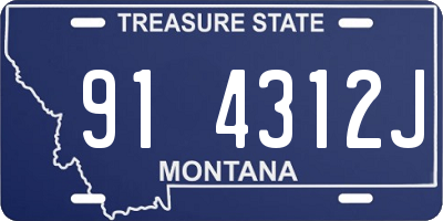 MT license plate 914312J