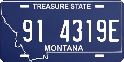 MT license plate 914319E