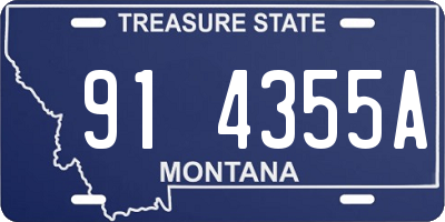MT license plate 914355A